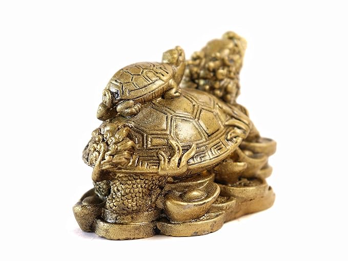 Anitque Finish Dragon with Tortoise 2.5 inch