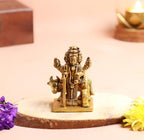 Pure Brass Dattatreya Swamy Idol | 3 Inch | Idol for Puja |Statue of Lord Dattatreya | Datta Sculpture | Murti | Pital |