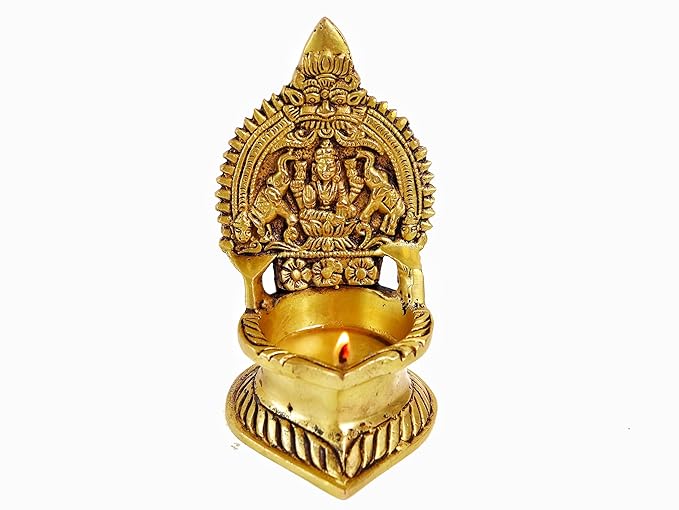 Brass Lakshmi Diya - 5INCH