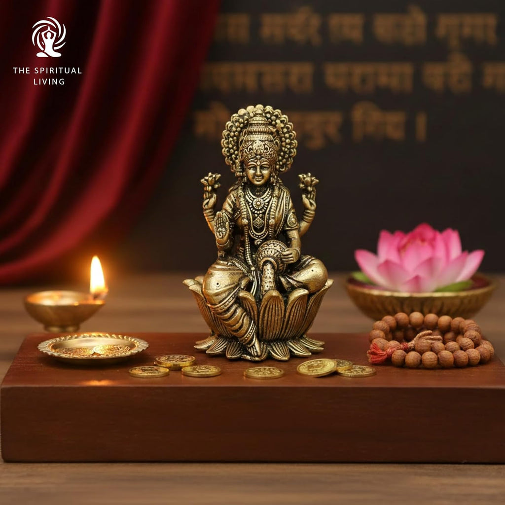 Pure Brass Lakshmi Devi Idol | 2 Inch | Idol For Pooja Room - Home Decor |