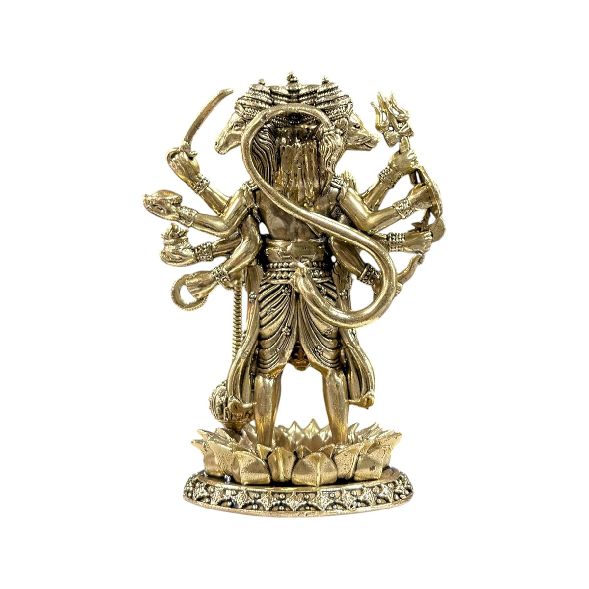 Brass Panchmukhi Hanuman | 5 Inch | Idol | Murti | Statue | Housewarming Gift | Protection from Evil Eye | Pital | Diwali |
