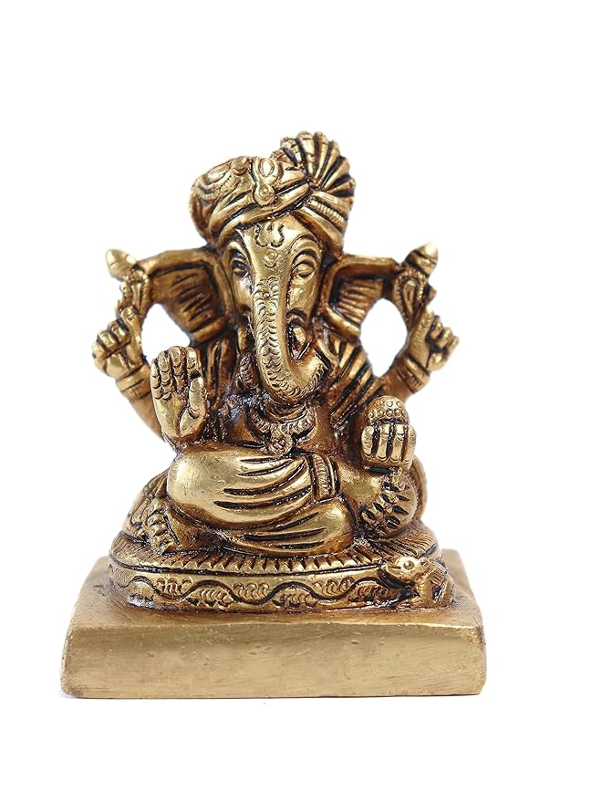 Lord Ganesh Ji Idol (Brass ) 3.25 inch
