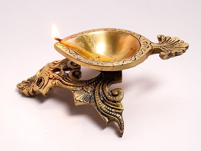 Brass Oil Lamp Beautiful Diya