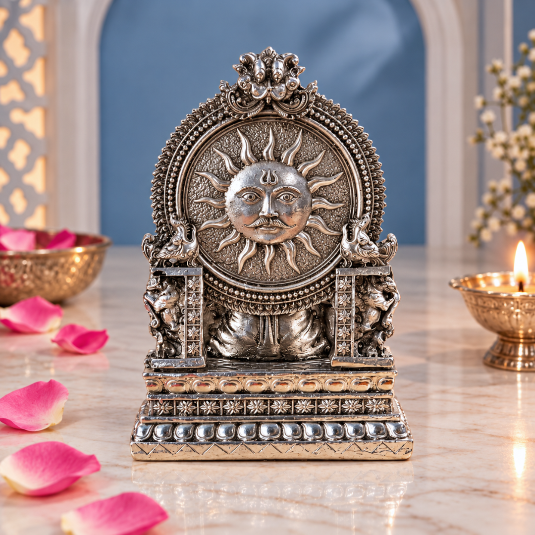 999 Pure Silver Plated Lakshmi Idol | 4 Inch