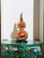 Wu Lou Golden Gourd with Base 6 inch