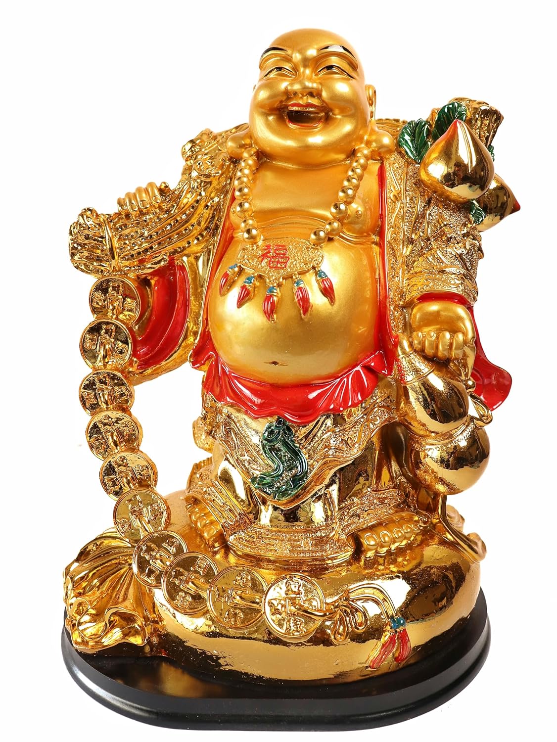 Feng Shui Big Size Laughing Buddha - Kubera - Happy Man - Home Decoration - 12 Inch