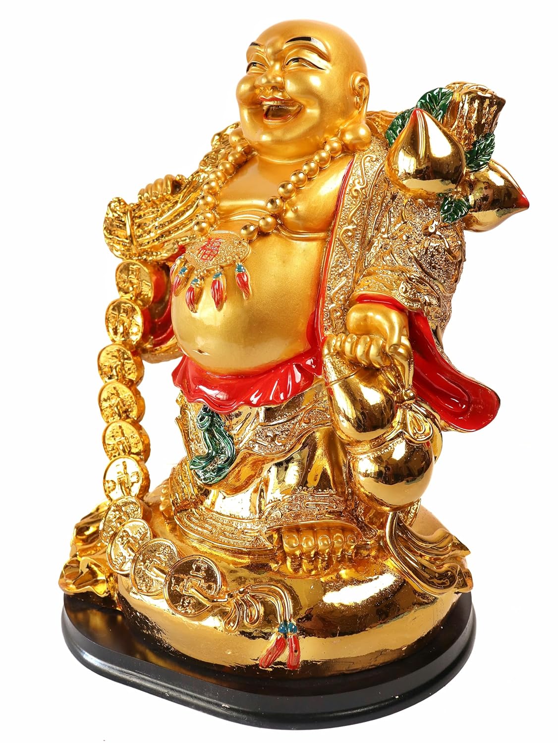 Feng Shui Big Size Laughing Buddha - Kubera - Happy Man - Home Decoration - 12 Inch