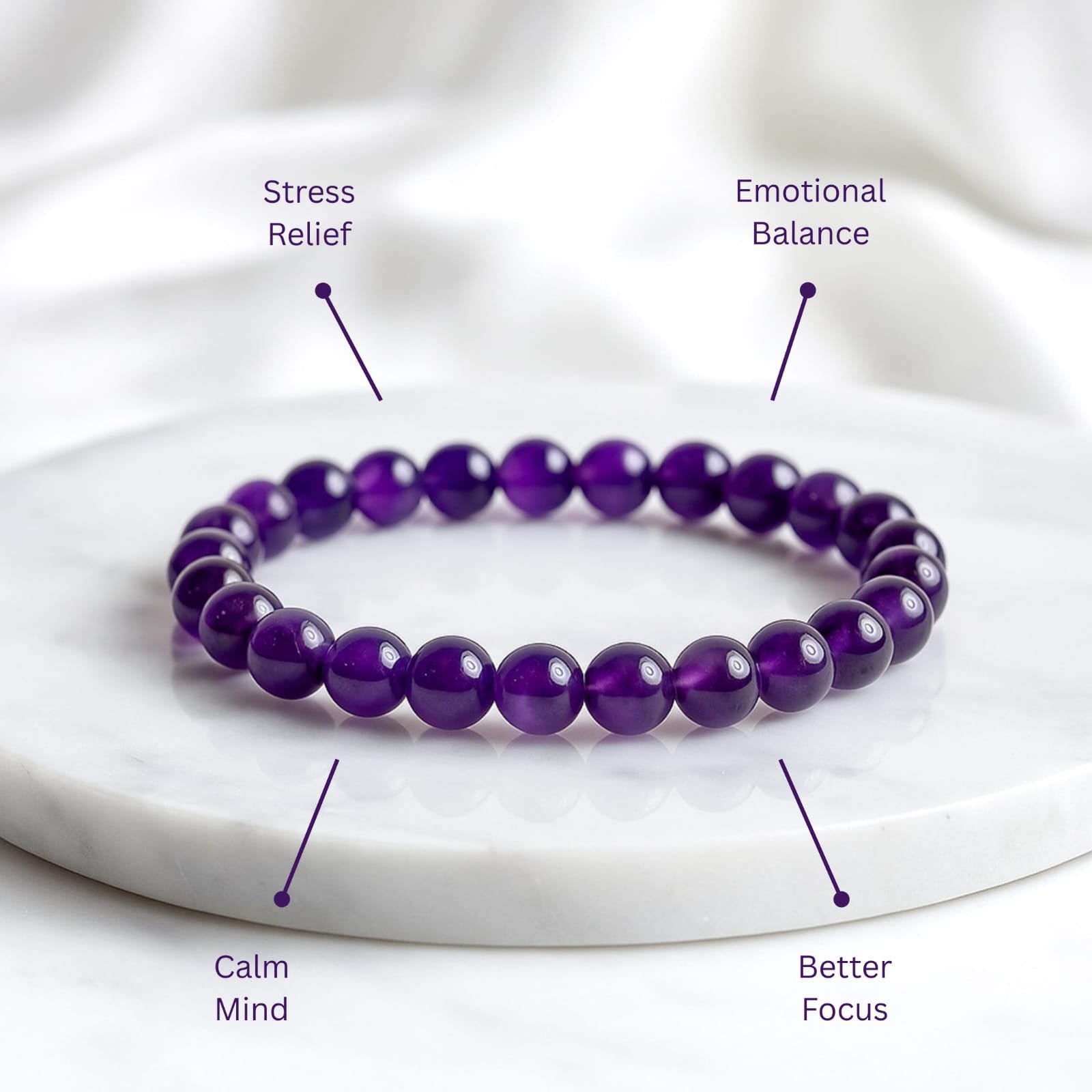 Natural Amethyst Bracelet