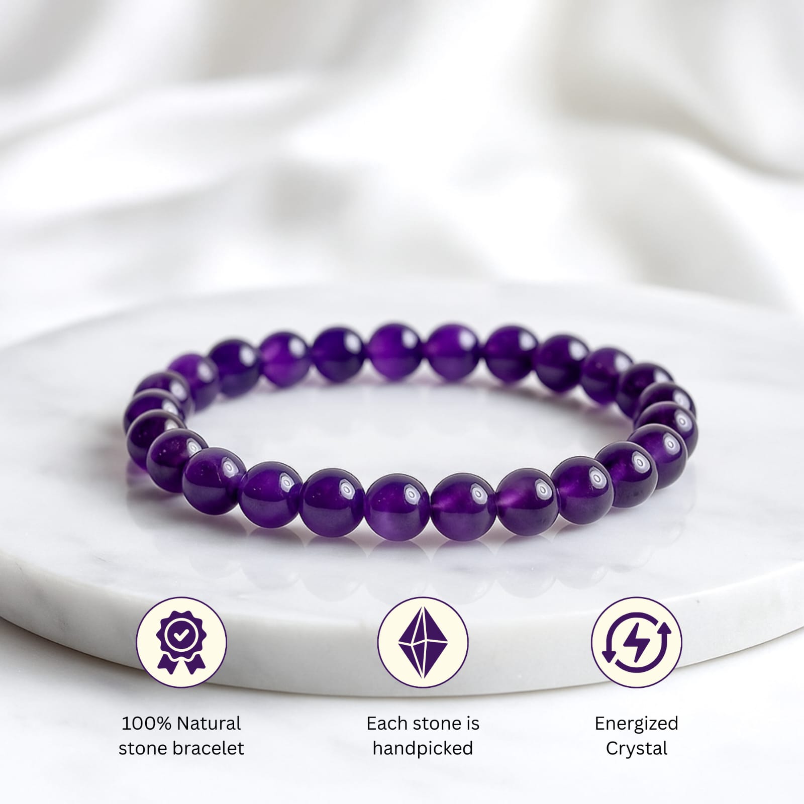 Natural Amethyst Bracelet