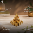 Ashtadhatu Meru Shree Yantra (Brass) 2 Inch
