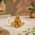 Ashtadhatu Meru Shree Yantra (Brass) 2 Inch