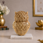 Owl Statue for Good Luck - 4 Inch (Beige)
