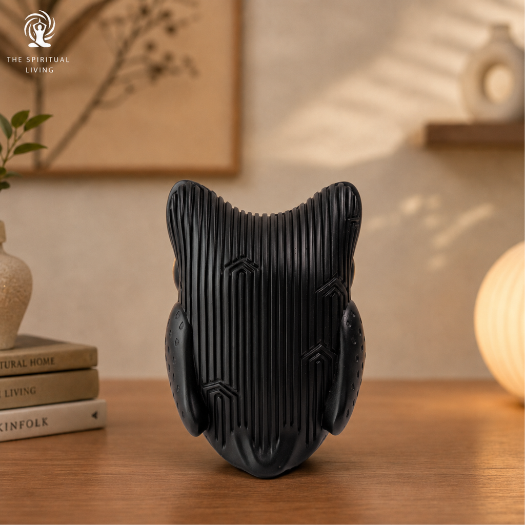 Owl Statue for Good Luck | 3.5 Inch | Showpiece | Home Decor |House Warming Gifts | Evil Eye | Nazar Battu |