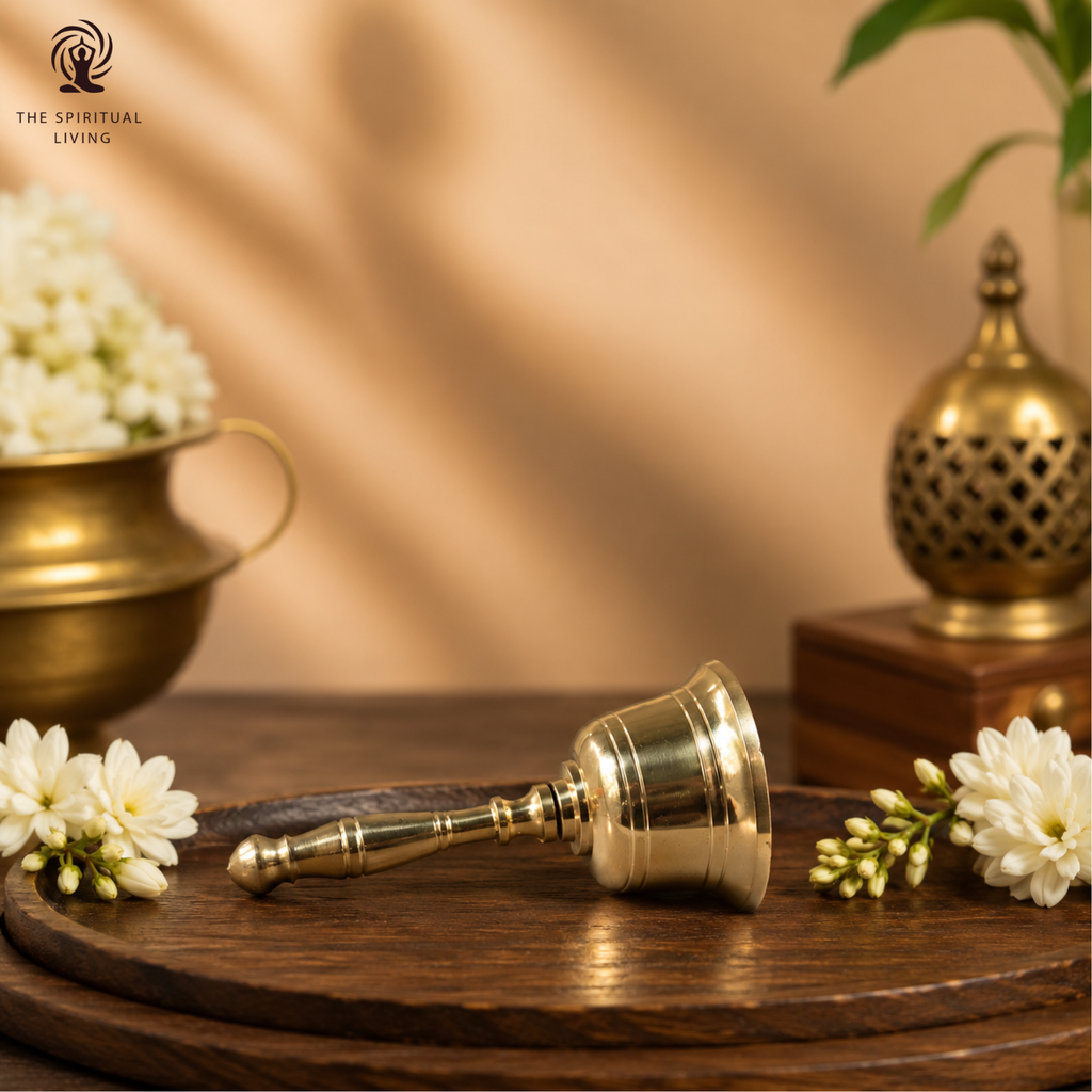 Brass Ghanti for Mandir - Pooja Room - Temple - 4 Inch