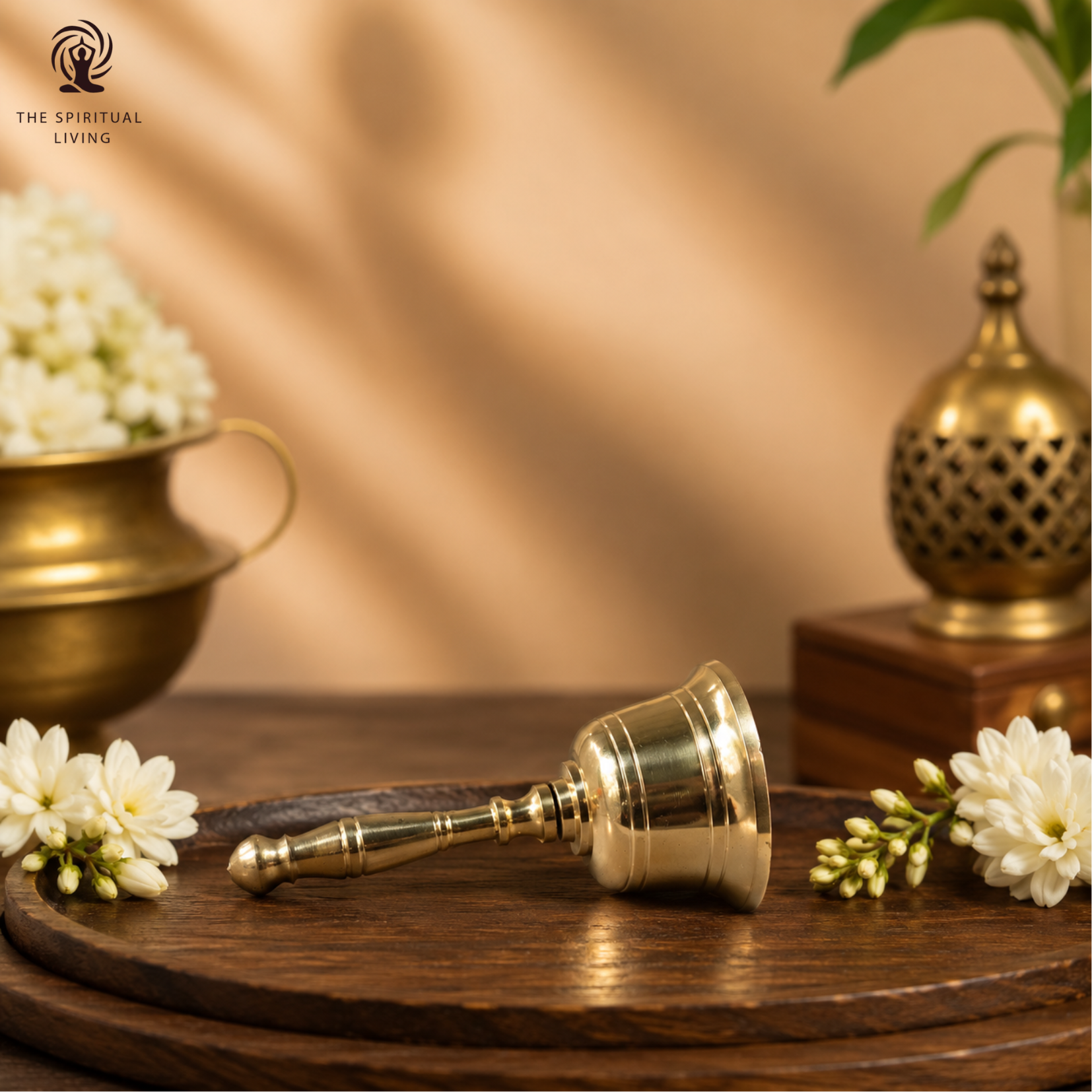 Brass Ghanti for Mandir - Pooja Room - Temple - 4 Inch