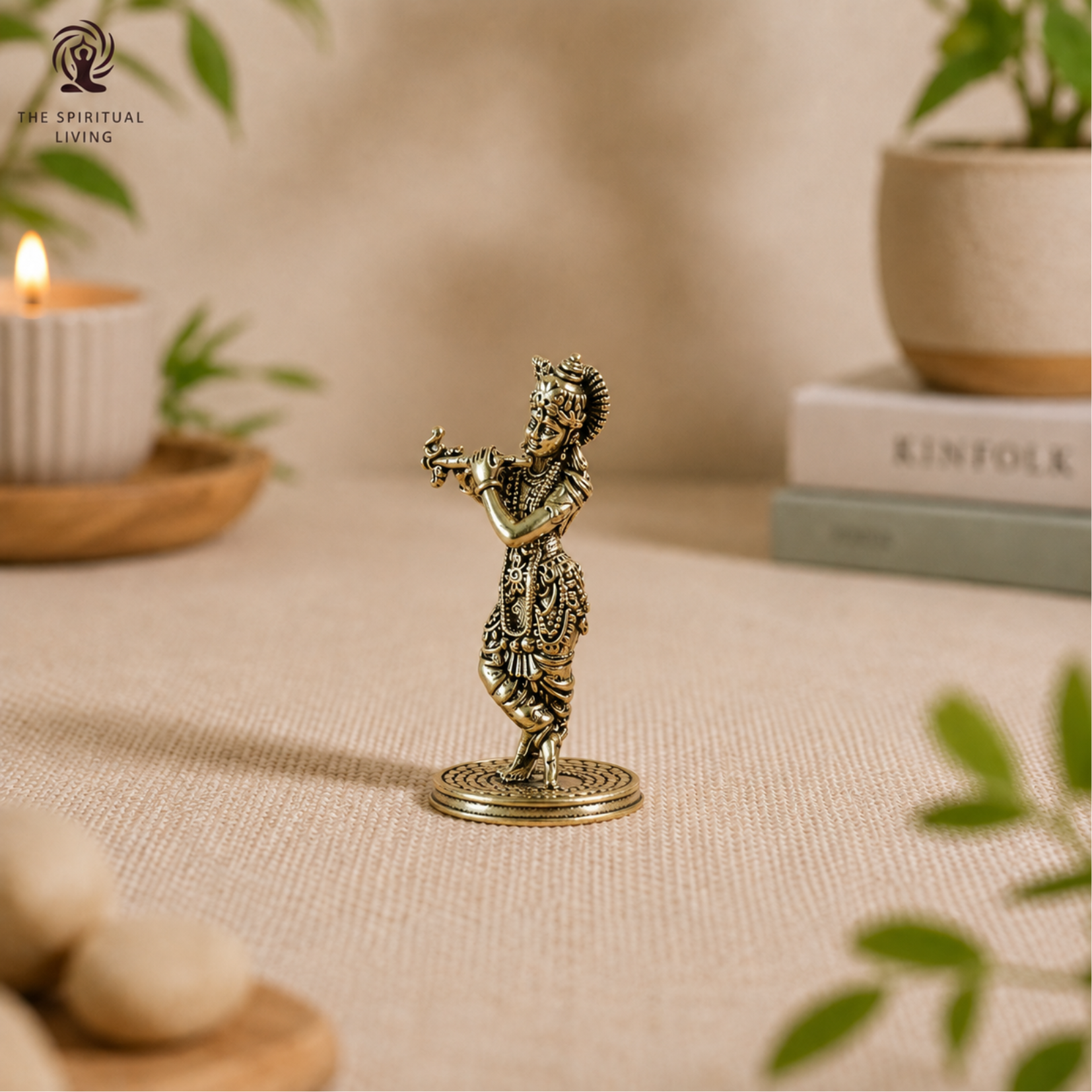 Lord Krishna Statue Playing Flute | 2.5 Inch | Idol Small | Murti | Kanha for Home Temple Puja | Murli Manohar | જય શ્રી કૃષ્ણ |