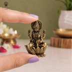 Pure Brass Lakshmi Devi Idol | 2 Inch | Idol For Pooja Room - Home Decor |