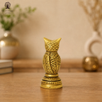 Brass Owl Statue for Vastu - 2.5 Inch