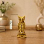 Brass Owl Statue for Vastu - 2.5 Inch