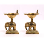 Elephant Diya ( Brass) (Pack of 2)