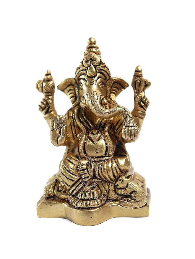 Lord Ganesh Ji Idol (Brass ) 3 INCH