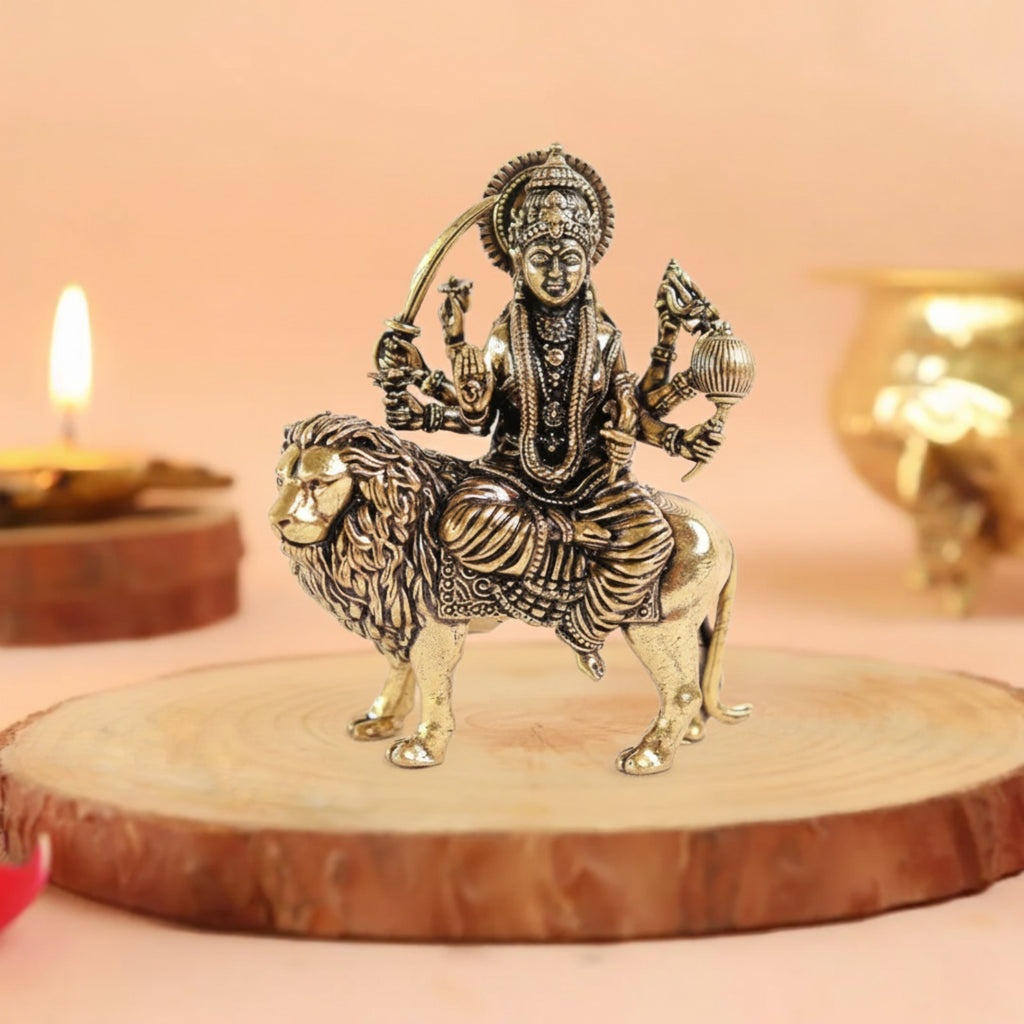 Brass Durga Idol - 3 Inch