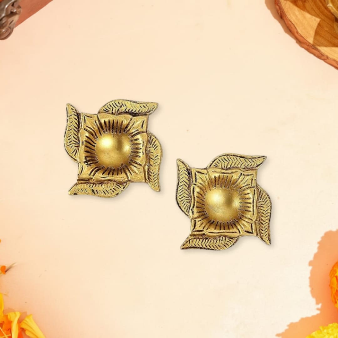 Brass Swastik Diya
