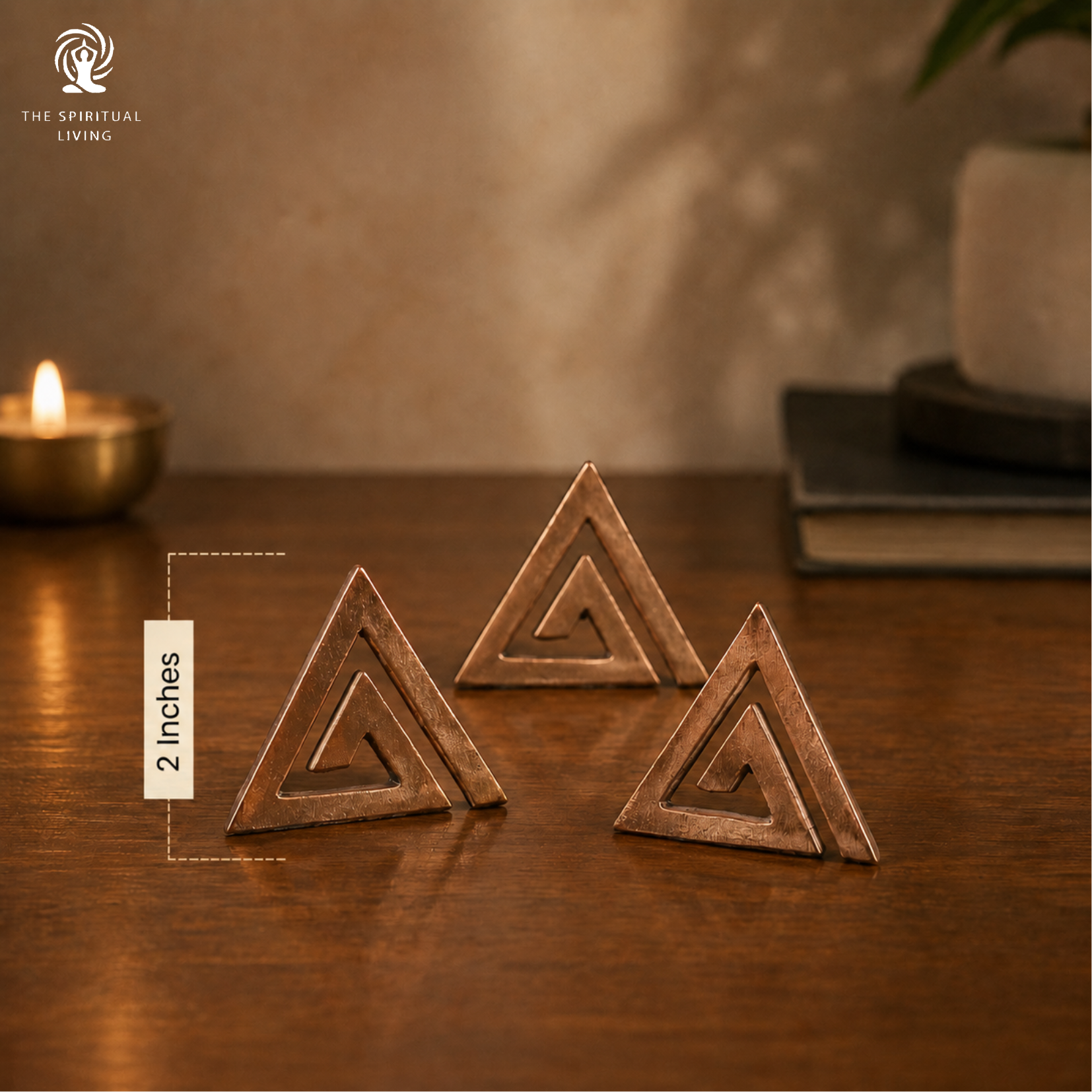 Copper Vastu Helix for South East - 2 Inch - Pack of 3