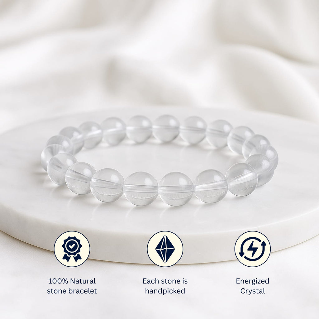 Clear Quartz Crystal Bracelet
