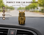 Brass Owl Statue for Good Luck - 3 Inch | Idol for Home Decor | Showpiece |