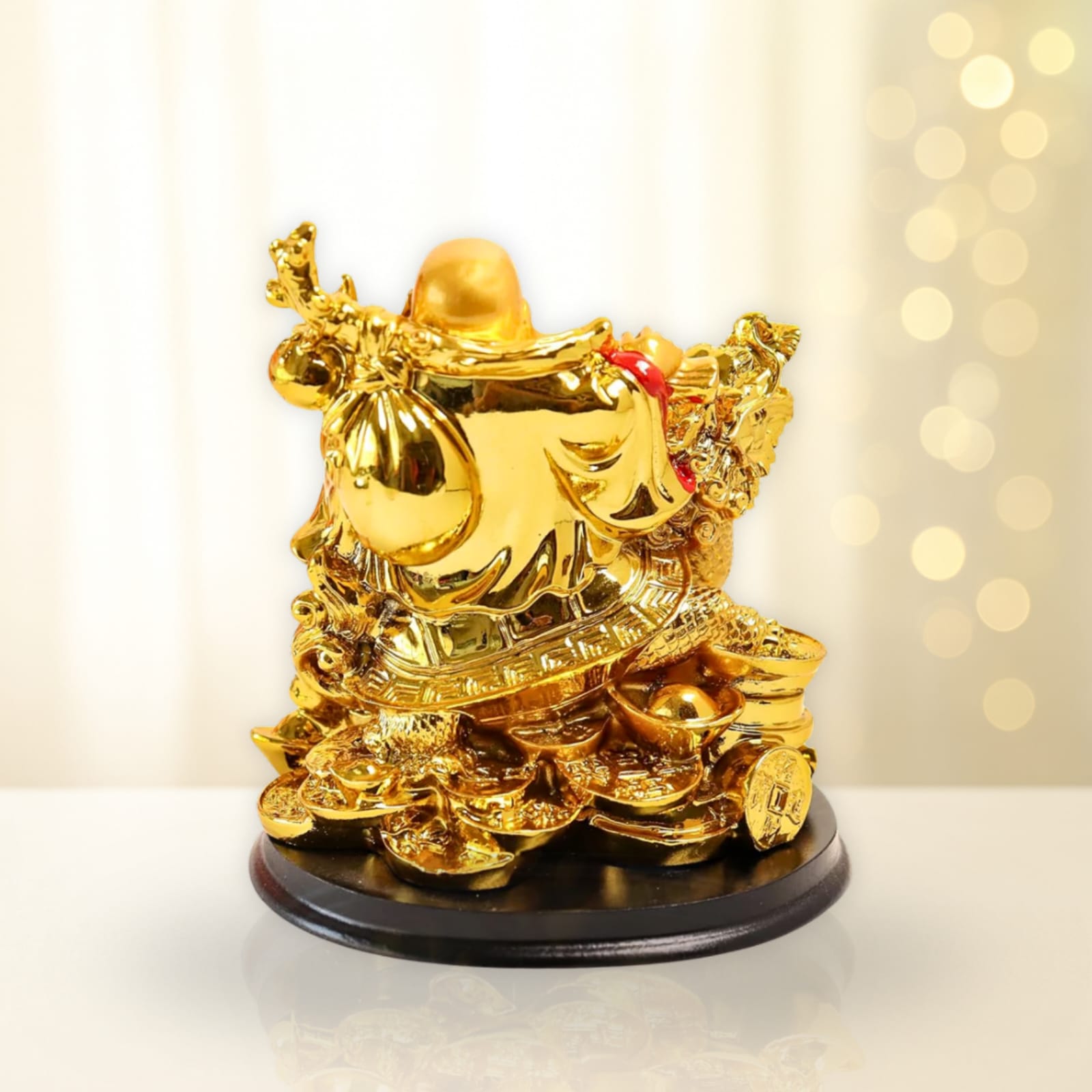 Laughing Buddha On Dragon Tortoise | 5 Inch |