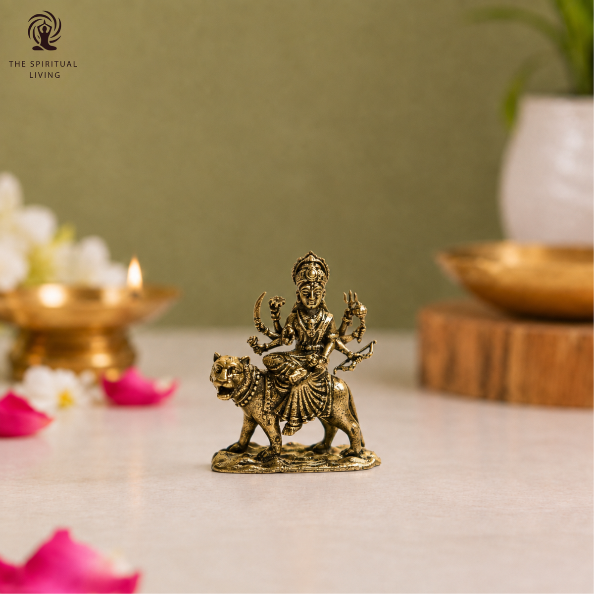 Durga Ji Ki Murti | 1 Inch | Brass Small Idols | Ambe Maa | Sherawali | Shakti |