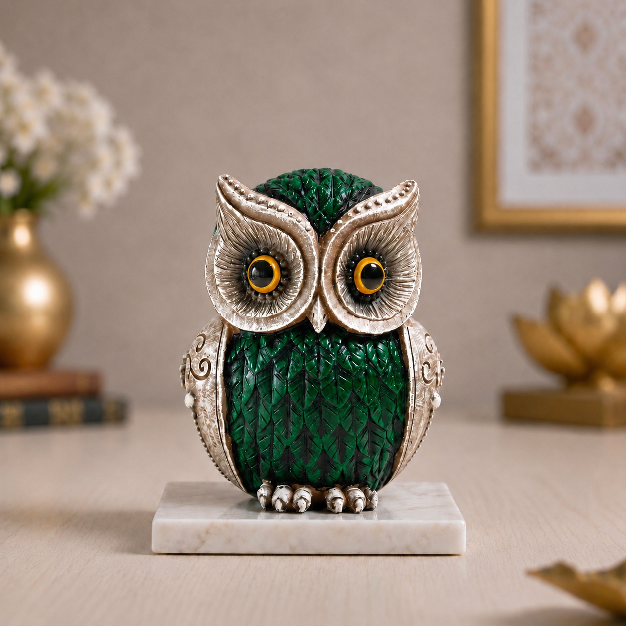 Owl Statue for Good Luck - 4 Inch