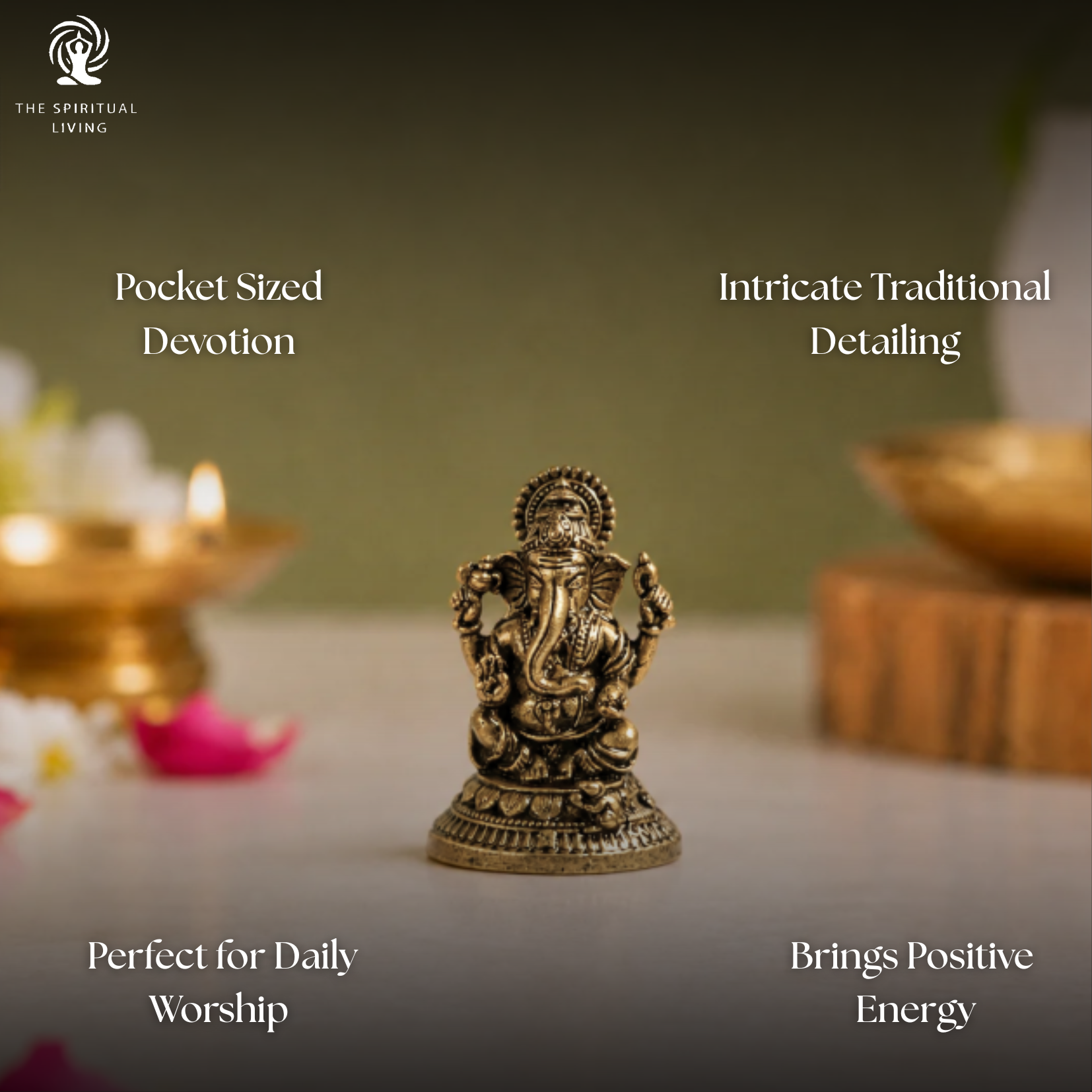 Small Ganesha Idol Pocket Size | 1 Inch | Small Ganpati Murti | God Idol |गणपति बप्पा मोरया |