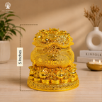 Feng Shui Wealth Bag with Gold Ingots & Coins | 5 Inch | Lucky Fortune Yuan Bao Statue|