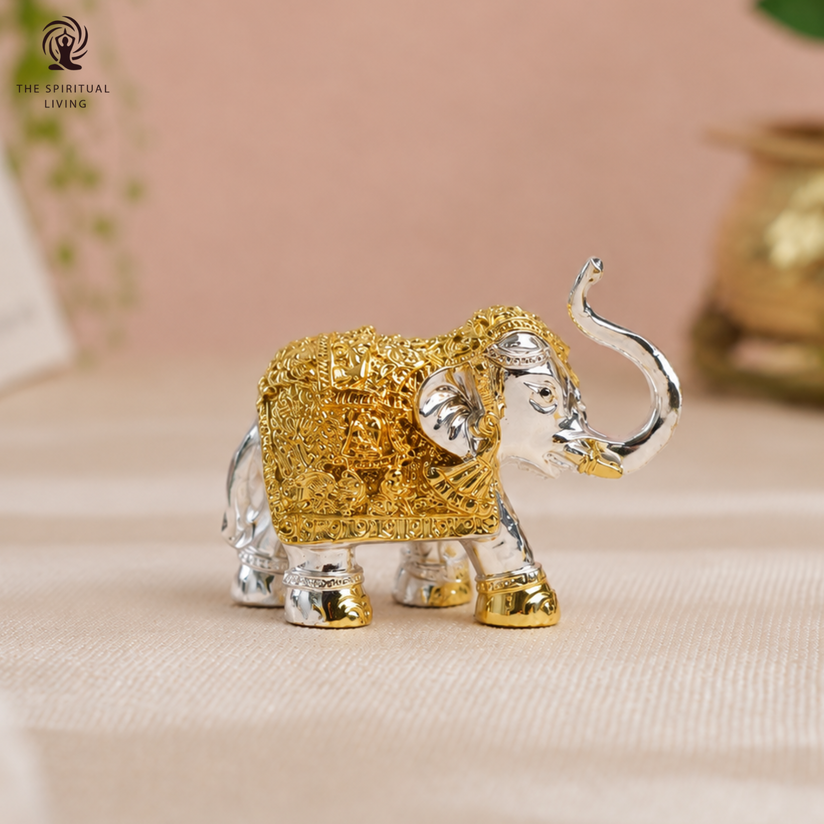 24K Gold & Silver Plated Elephant Set (2.5 Inch | Pack of 2)