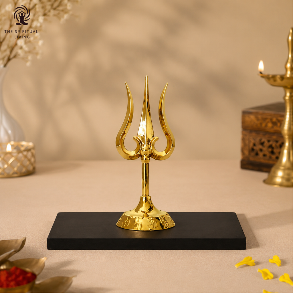 Zinc Metal Trishul - 4 Inch