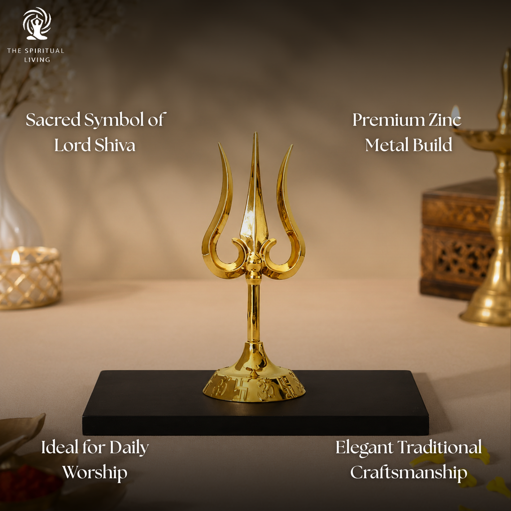 Zinc Metal Trishul - 4 Inch