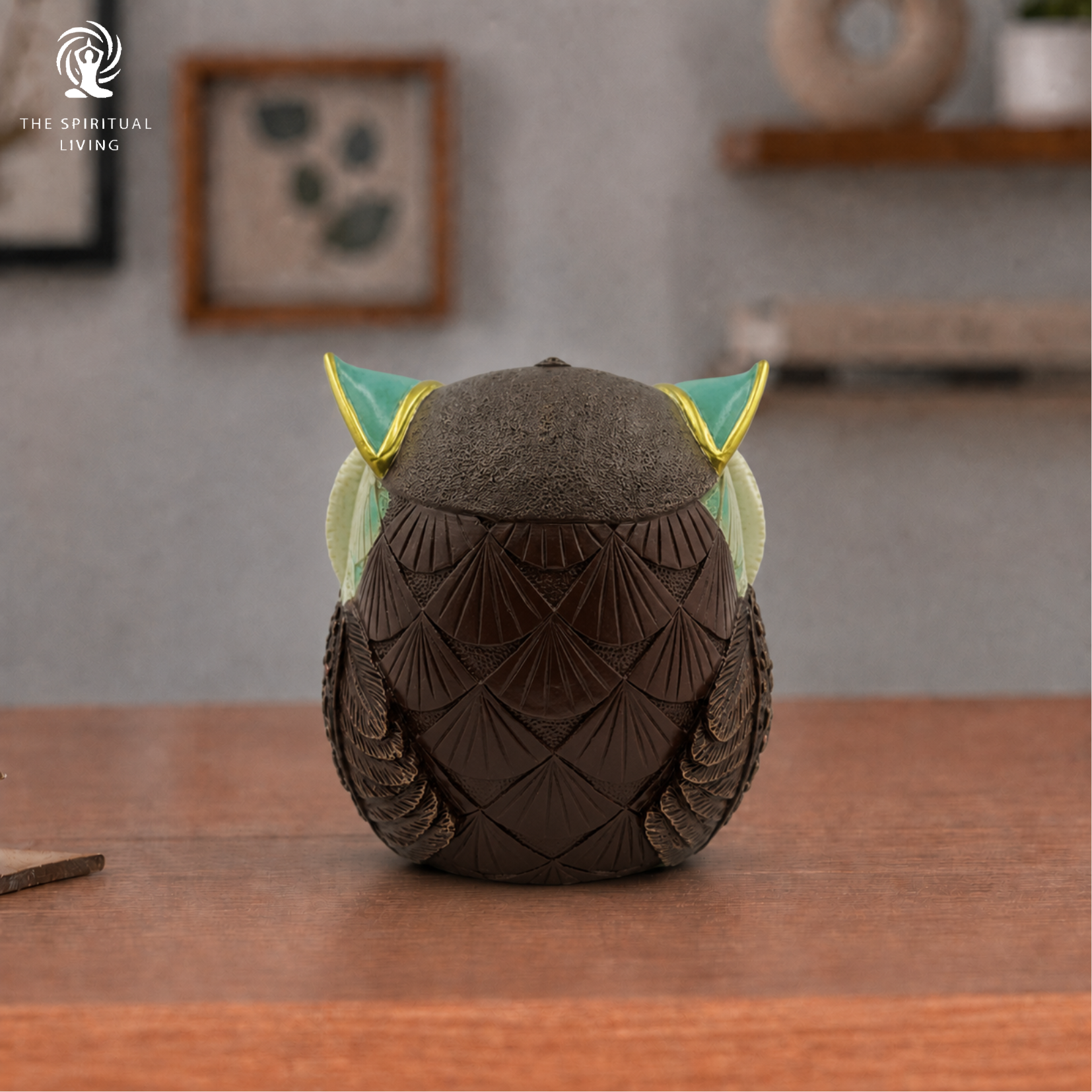 Premuim Green Owl Statue for Good Luck I 4.5 Inch |  उल्लू | Figurine | Showpiece |