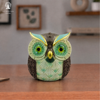 Premuim Green Owl Statue for Good Luck I 4.5 Inch |  उल्लू | Figurine | Showpiece |