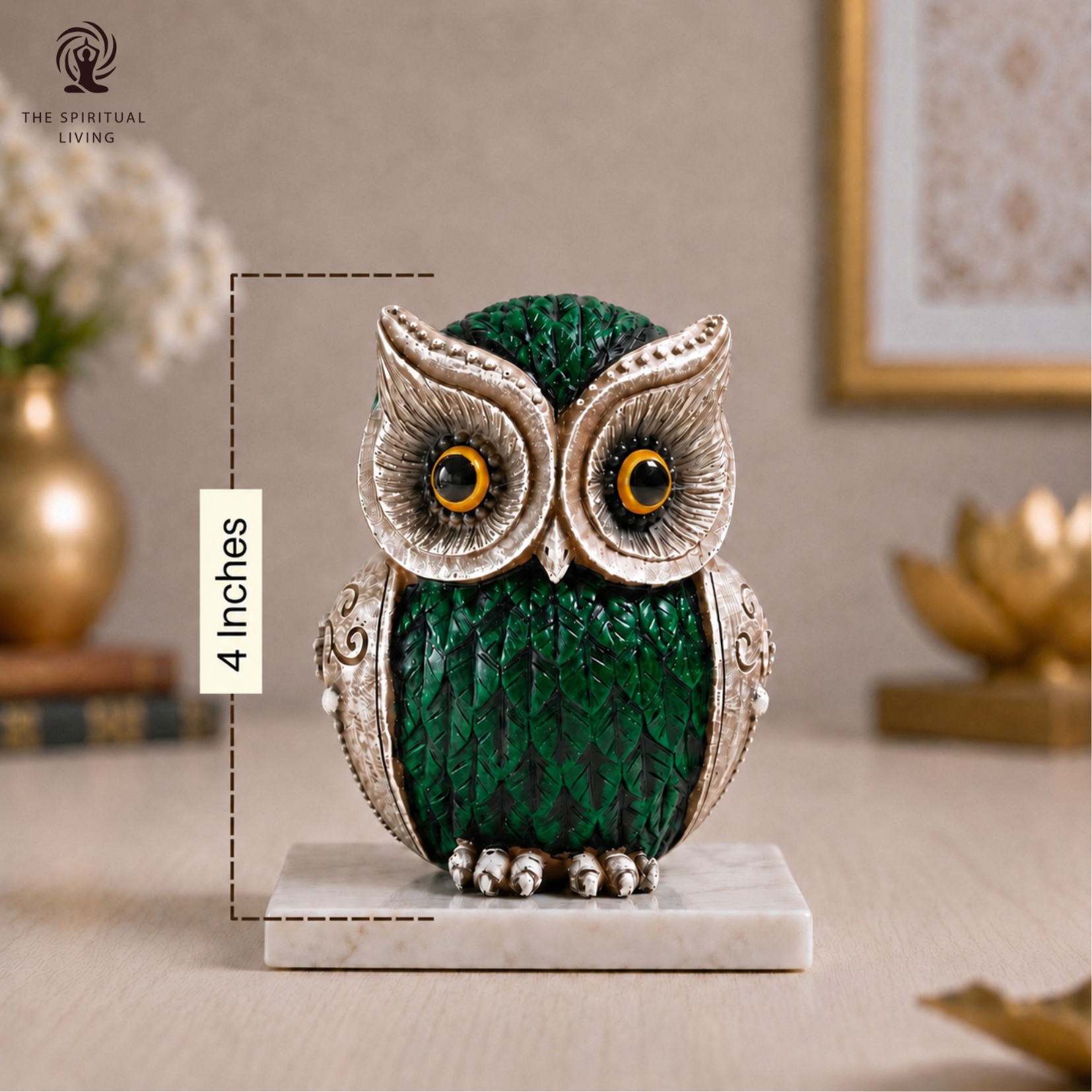Owl Statue for Good Luck - 4 Inch