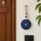 Evil Eye Hanging for Home Entrance I 8 Inch | Feng Shui Vastu | Blue Beads Evil Eye |
