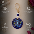 Evil Eye Hanging for Home Entrance I 8 Inch | Feng Shui Vastu | Blue Beads Evil Eye |