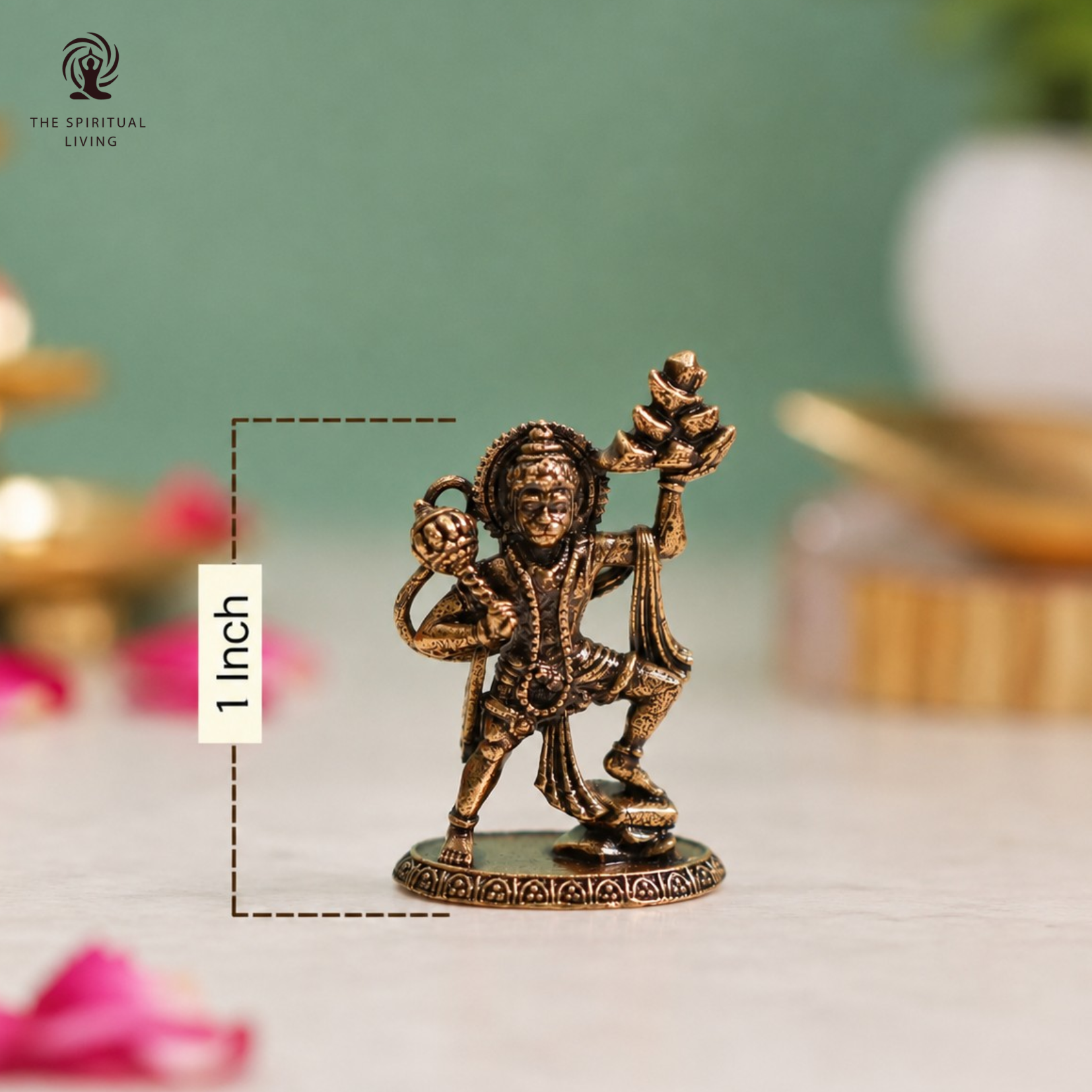 Brass Hanuman Mini Murti | 1 Inch | Statue | Idol