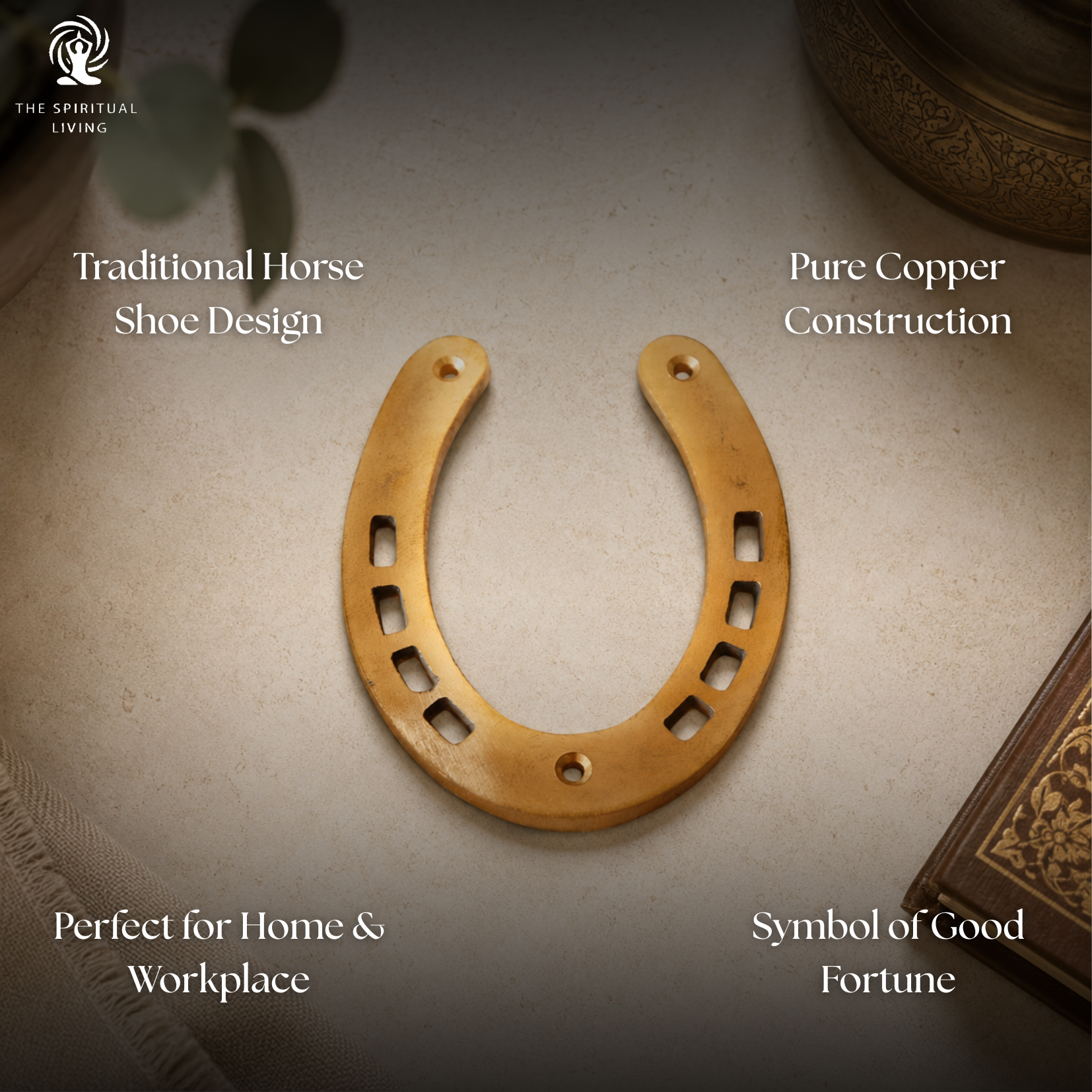 Goodluck Horse Shoe (घोड़े की नाल) (Copper) 3.5 Inch