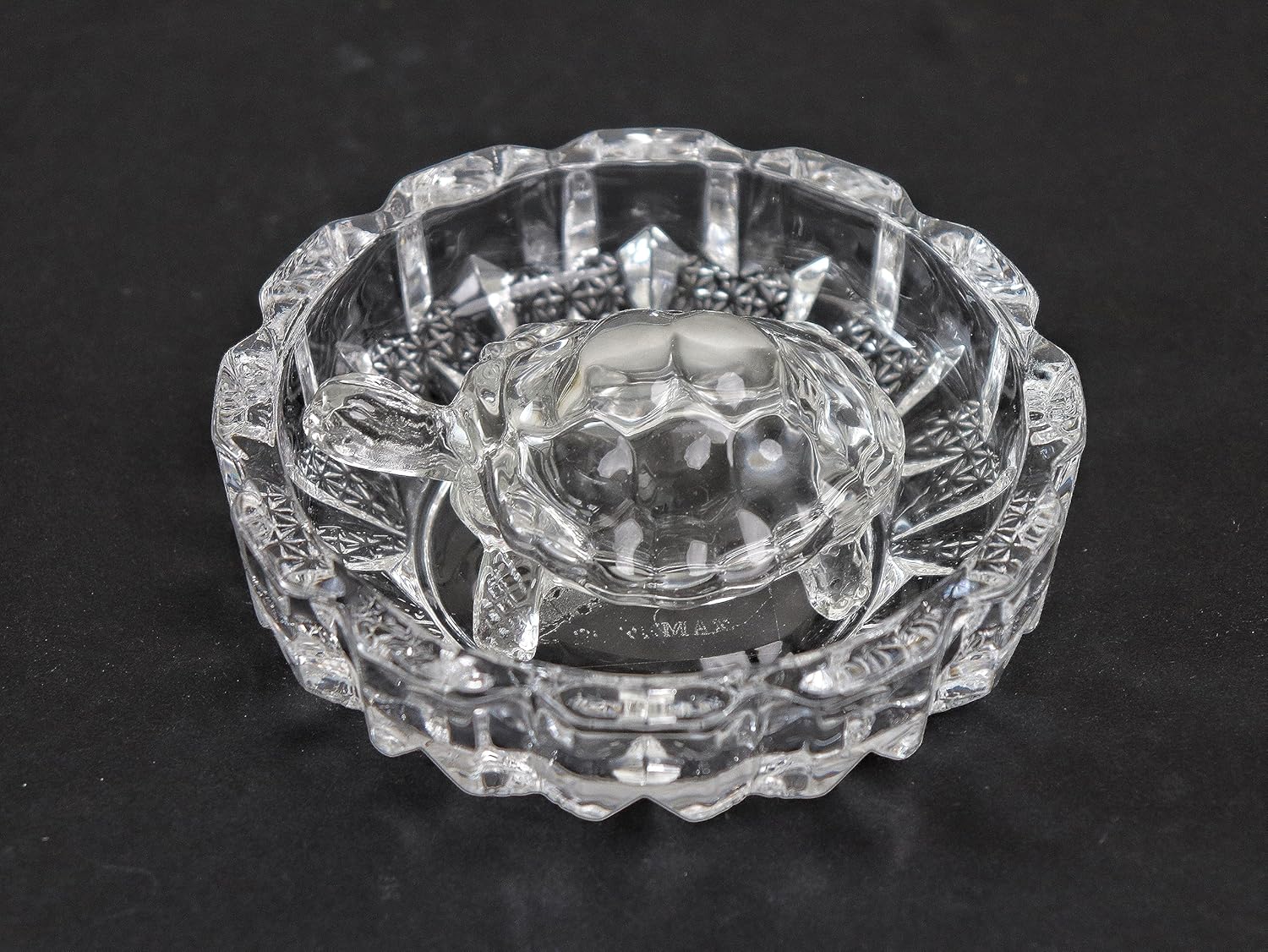 Glass Crystal Laxmi Turtle | 4 INCH | Kachua with Plate |
