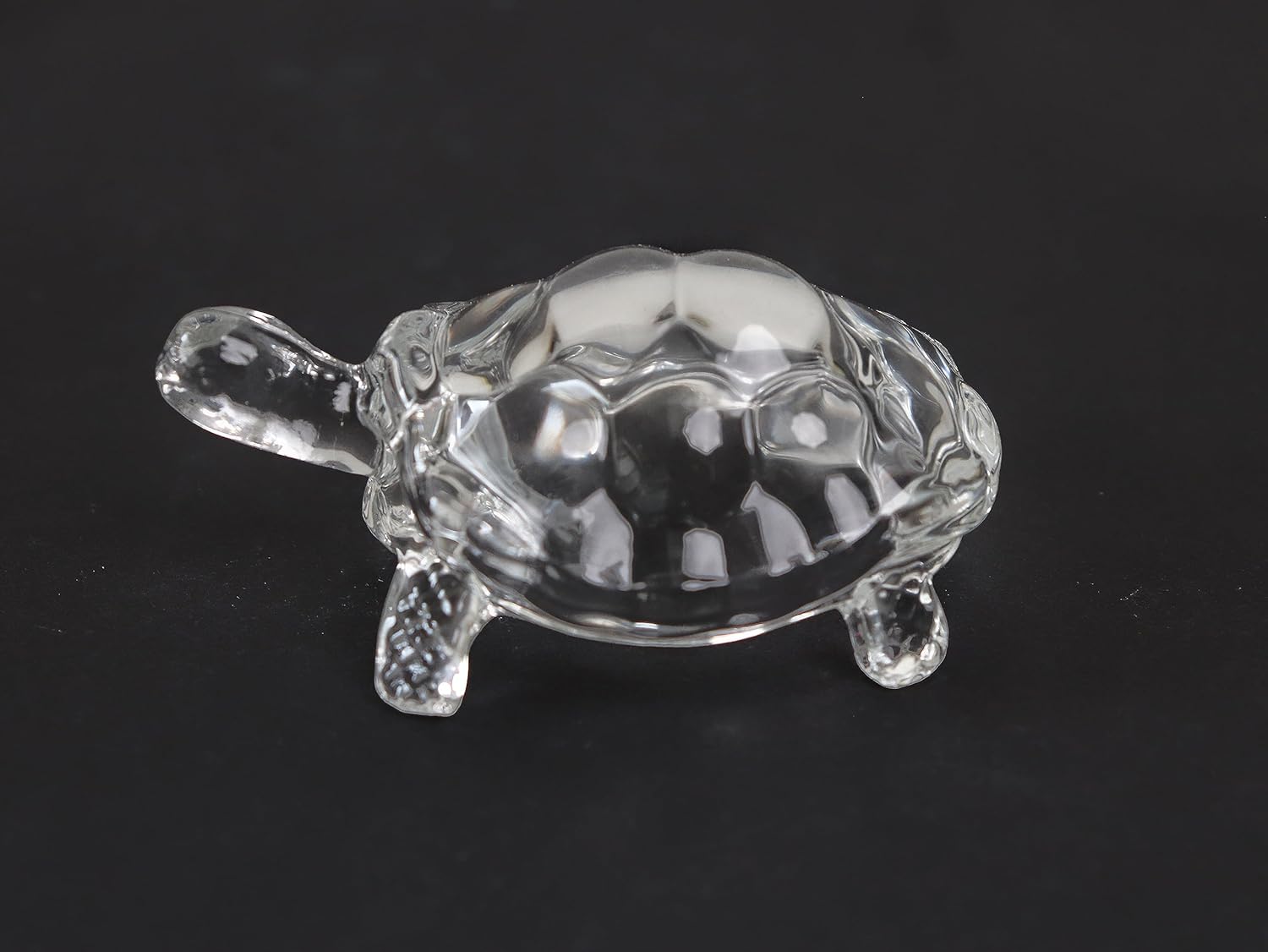 Glass Crystal Laxmi Turtle | 4 INCH | Kachua with Plate |