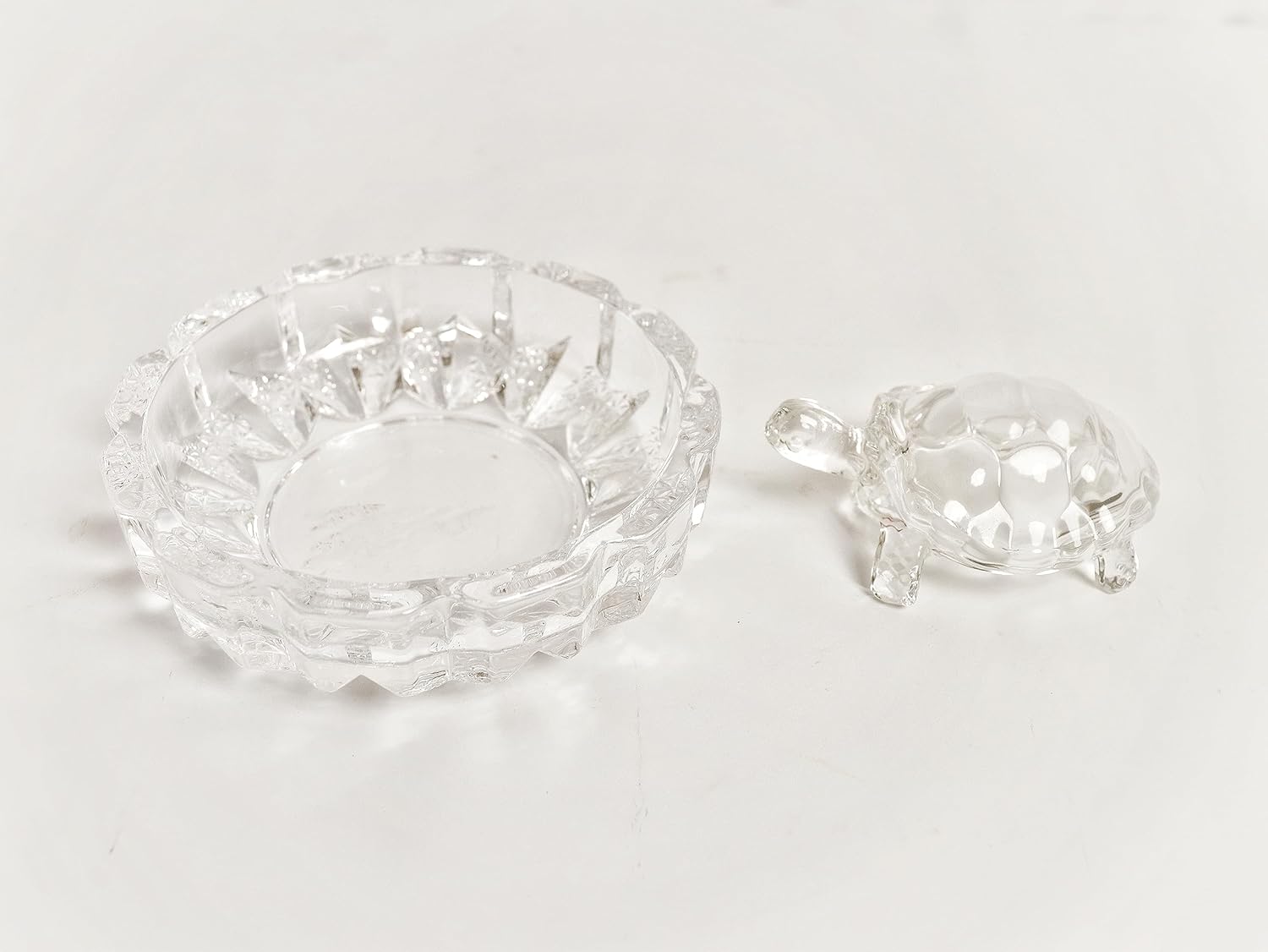 Glass Crystal Laxmi Turtle | 4 INCH | Kachua with Plate |