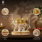 Kamdhenu Cow with Calf Idol - 2.5 Inch