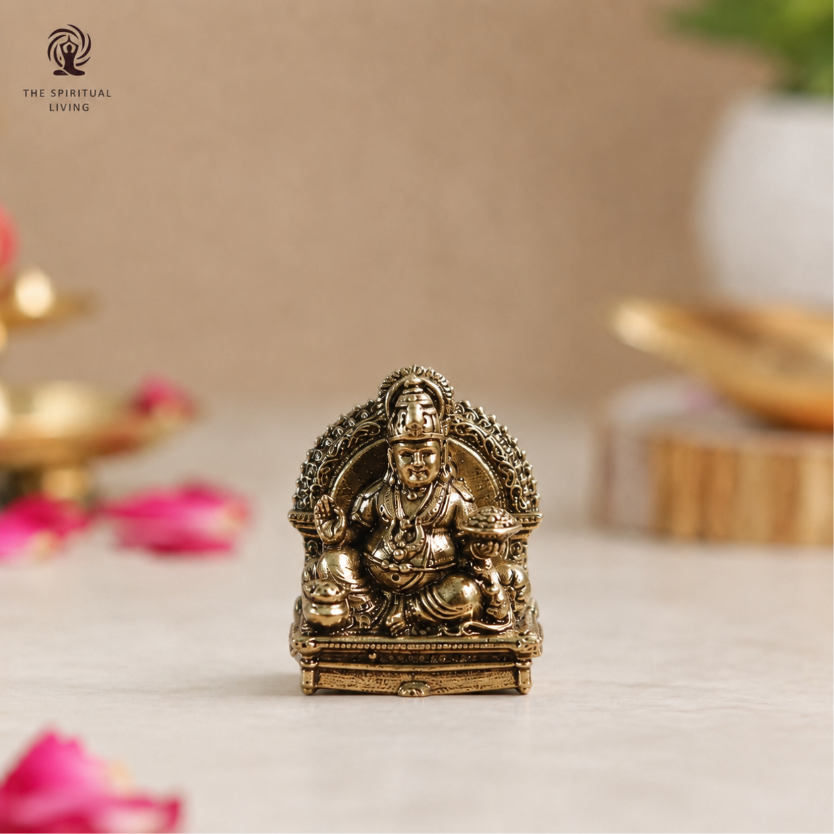 Brass Miniature Kubera | 1 Inch | Kuber Murti | God of Wealth Statue |Lord Kuber Small Idol |